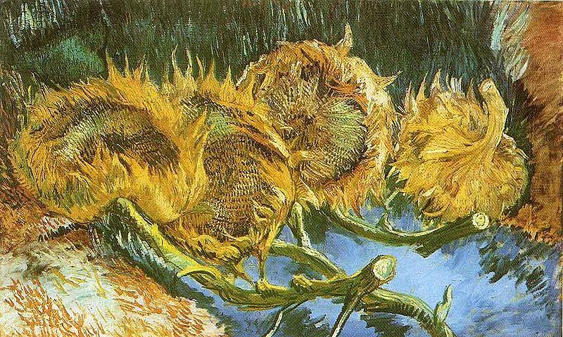 Vincent Van Gogh Four Cut Sunflowers oil painting picture